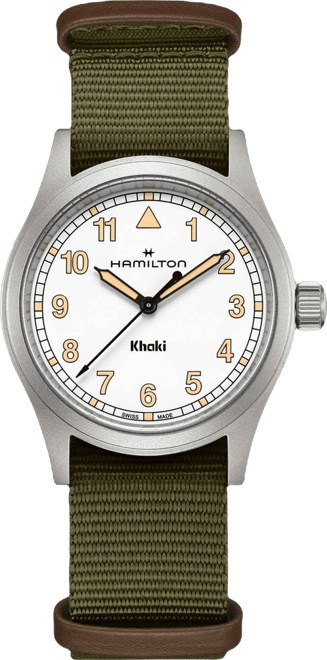 Men's Swiss Khaki Field Green Textile Strap Watch 38mm