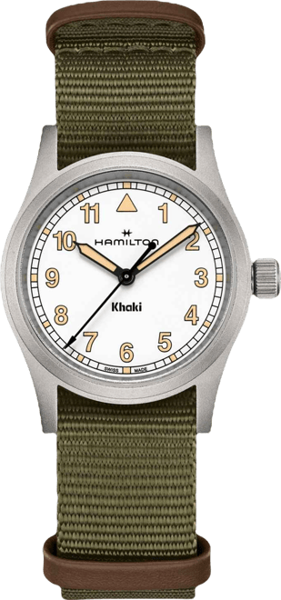 Women's Swiss Khaki Field Green Textile Strap Watch 33mm