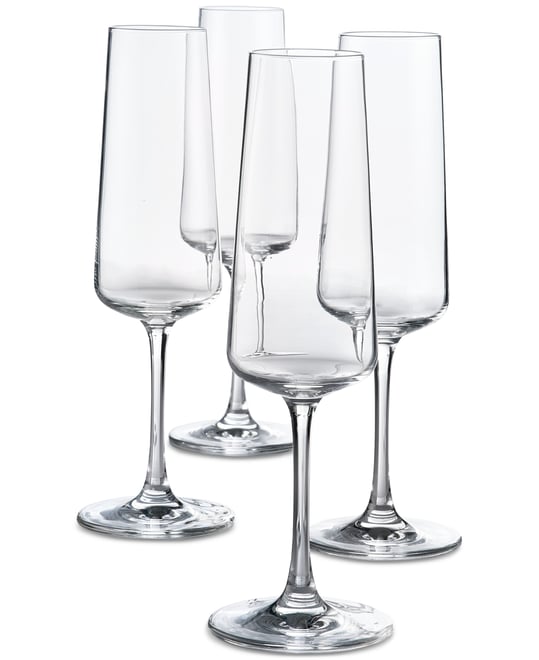 Flur Collection 8.79-oz. Stemmed Champagne Glasses, Set of 4, Exclusively at Macy's
