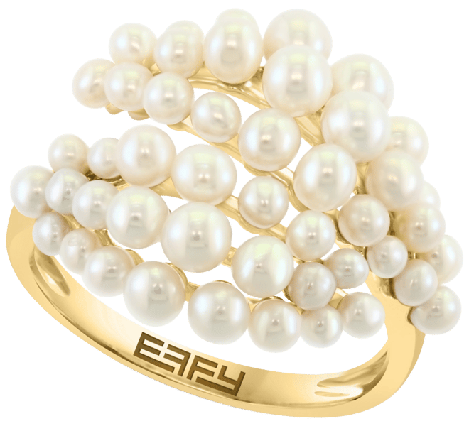 14K Yellow or White Gold Cultured Freshwater Pearl Cluster Ring 14K Yellow or White Gold Cultured Freshwater Pearl Cluster Ring