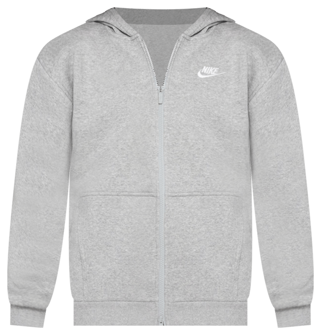 Sportswear Girls' Club Fleece Oversized Full-Zip Hoodie