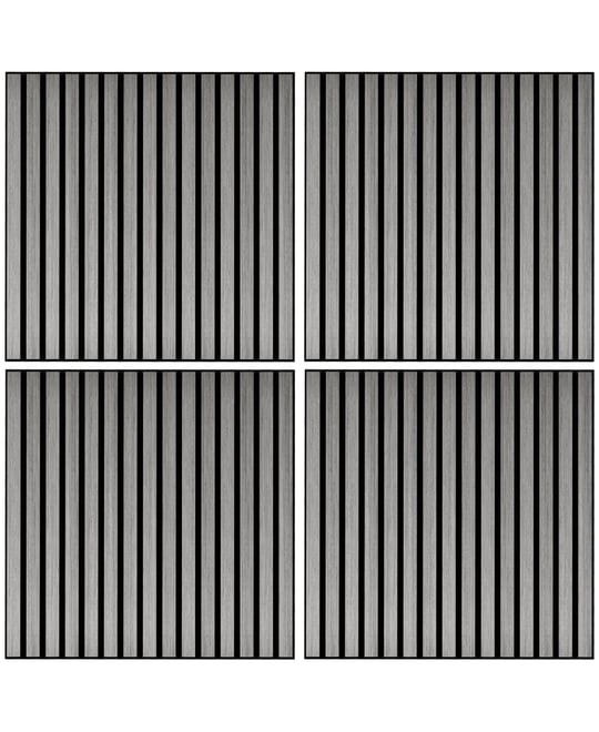 4 Pack Acoustic Wall Panels, 24" x 24" Wood Wall Panels,