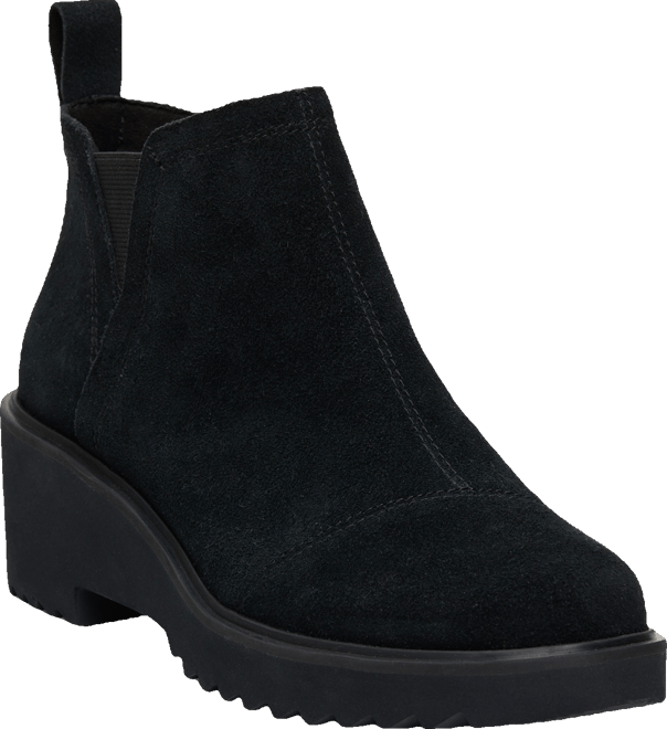 Toms black wedge bootie fashion