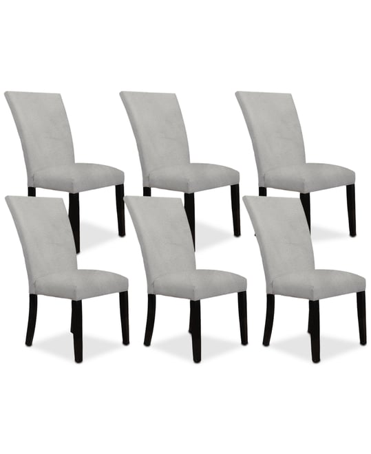 Kellet 6 Pc. Velvet Dining Chair Set, Created for Macy's