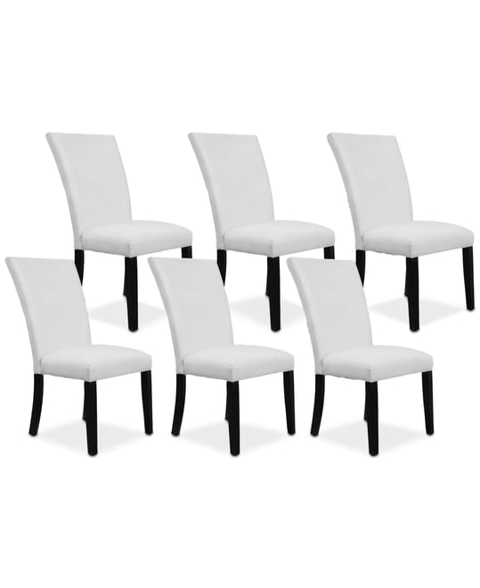 Kellet 6 Pc. Faux Leather Dining Chair Set, Created for Macy's