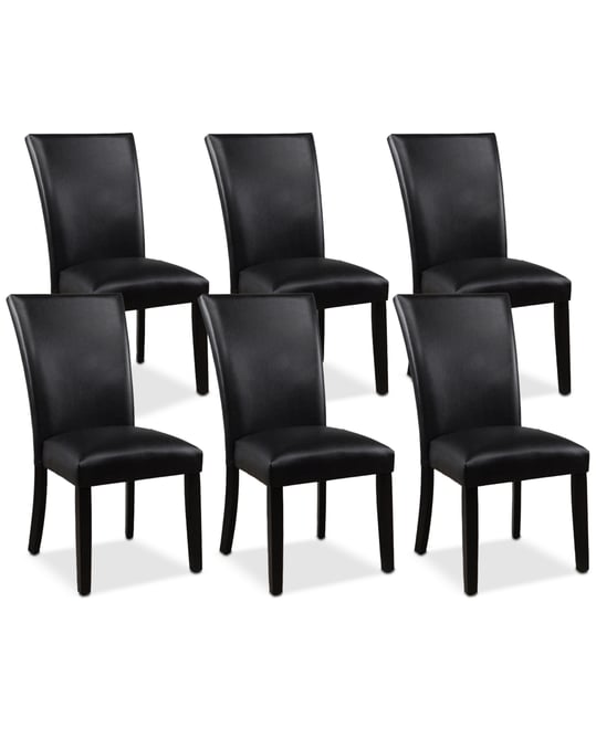 Kellet 6 Pc. Faux Leather Dining Chair Set, Created for Macy's