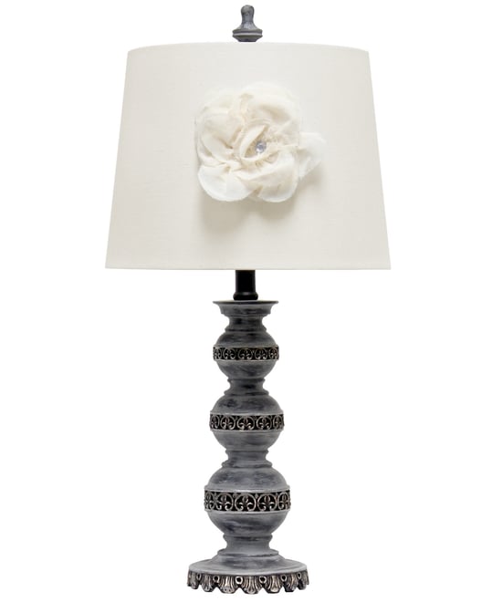 25" Elegant Embellished Table Lamp