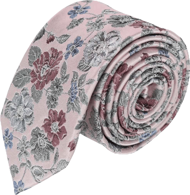 Men's Nico Subtle Vine and Flower Patterned Silk Necktie