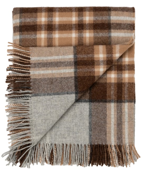 Prince of Scots Highland Tweeds Shetland Lambswool Throw, 55 " x 72"