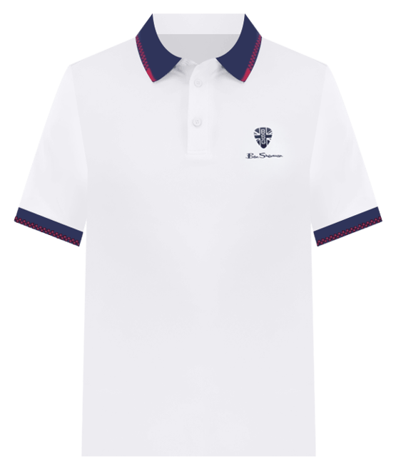 Men's Checker Rib Tech Pique Sports Fit Polo Shirt