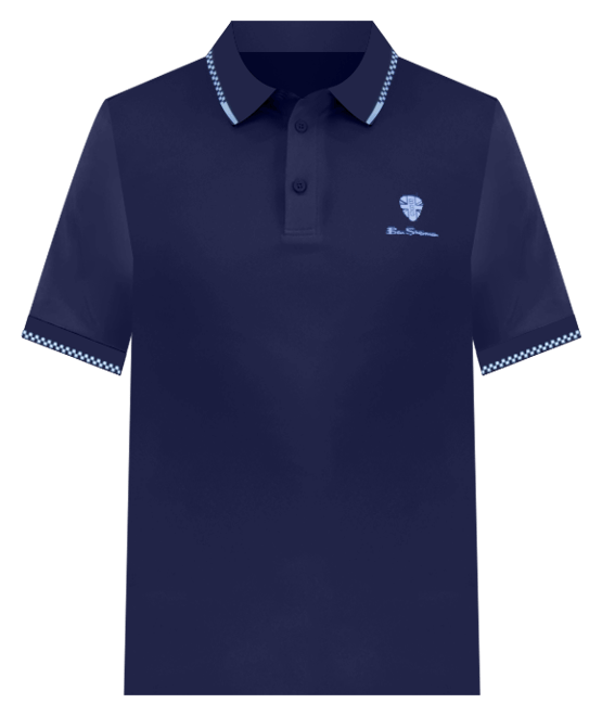 Men's Checker Rib Tech Pique Sports Fit Polo Shirt