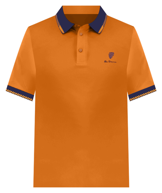 Men's Checker Rib Tech Pique Sports Fit Polo Shirt