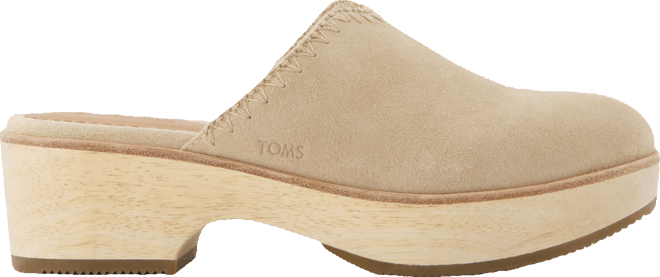 Women's Addison Suede Wood Mule Clog