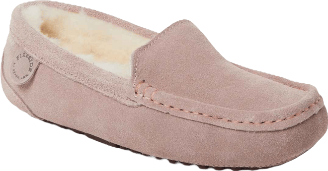 Fireside By  Women's Mel Genuine Shearling Moccasin Slipper