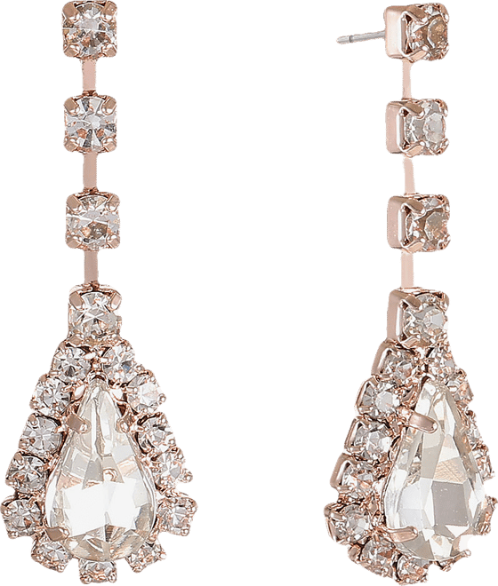 Monet Jewelry Timeless Rose Gold Womens Glass Hypoallergenic Drop