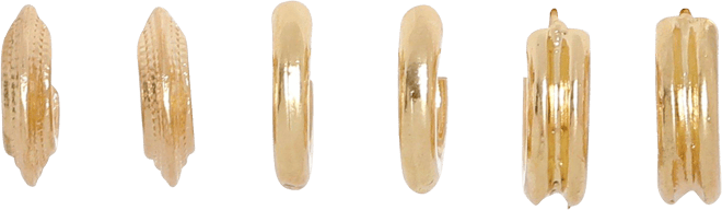 Bay Studio Gold Tone 3 Pc. Hoop Earring Set
