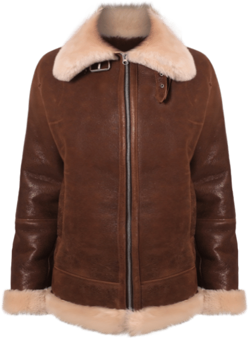 Men's Leather Sheepskin Jacket, Brown, Created for Macy's