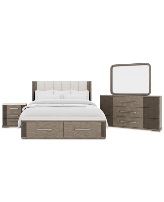 Frandlyn 3-Pc. Queen Bedroom Set (Storage Bed, Dresser & Stone Top Nightstand)