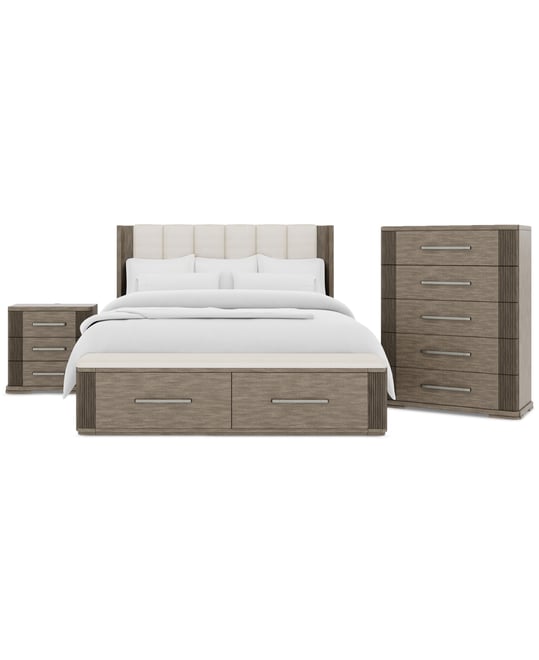 Frandlyn 3-Pc. King Bedroom Set (Storage Bed, Chest & Nightstand)