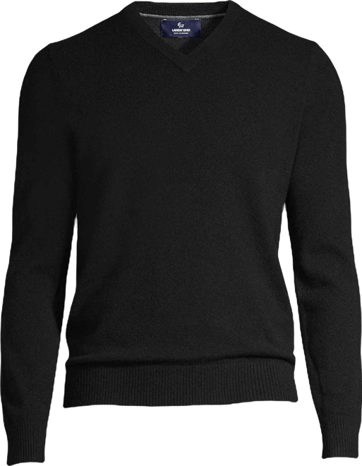 Big & Tall Fine Gauge Cashmere V-neck Sweater