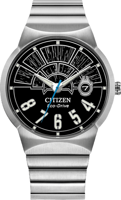 Eco-Drive Men's Star Wars Millennium Falcon Hyperdrive Stainless Steel Bracelet Watch 40mm