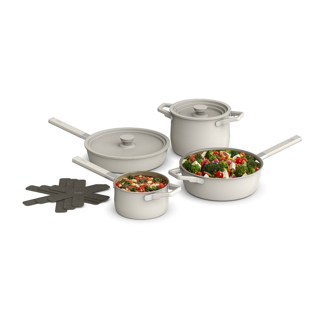 bella StoreMore Fits-anywhere Ceramic 9-pc. Cookware Set, Color