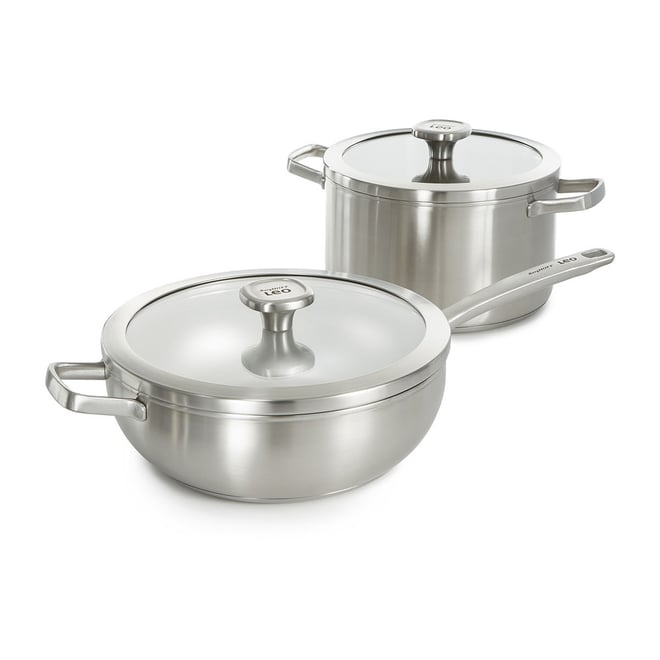 BergHOFF Leo Graphite 4-pc. Stainless Steel Dishwasher Safe