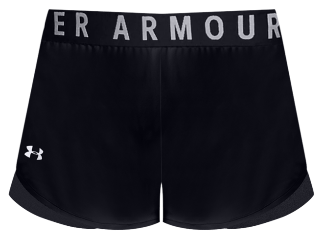 Under Armour Women's Play Up Shorts 3.0, BLACK/BLACK/WHITE, XL