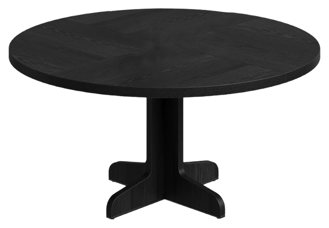 Round Dining Table for 4-6 People, 47 Inch Farmhouse Kitchen Table with Wooden Tabletop and Stable Base, Circle Dinning Room Table for Home Din