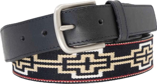 Men's Caballero Black Woven Belt Black