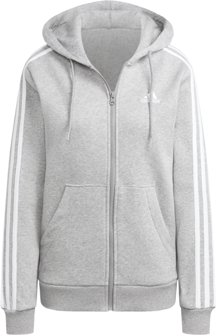 Women's 3-Stripe Cotton Fleece Full-Zip Hoodie Sweatshirt