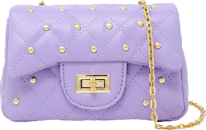 Girls Classic Quilted Stud Handbag