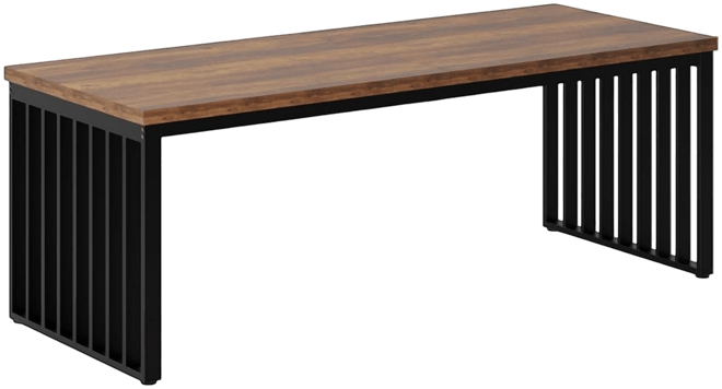 78.74" Long Rectangle Industrial Dining Table for 6-8 Person, Dining Table Wood Kitchen Table with Heavy Duty Metal Frame