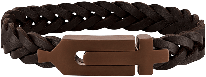 Brown Leather Braided Bracelet