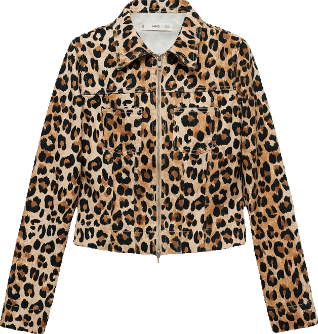 Mango leopard jacket deals
