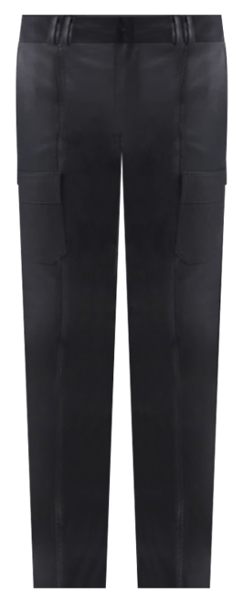 High-Rise Coated Cargo Bootcut Jean