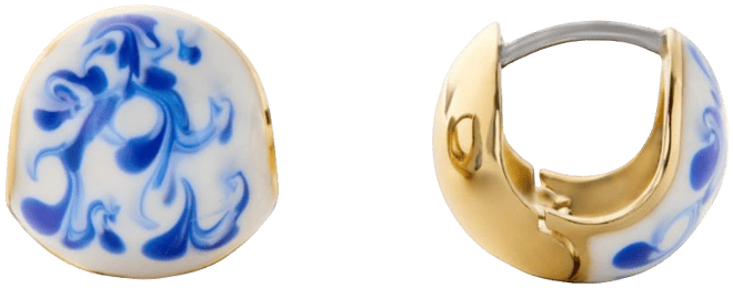 Ana Luisa Statement Earrings - Mini Abby Marble Blue