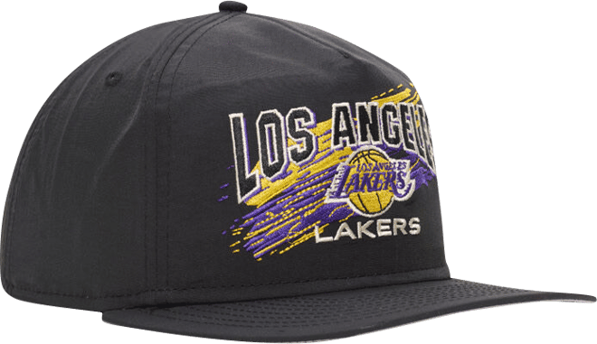 Shop New Era 9Fifty Los Angeles Lakers Nylon Golfer Snapback
