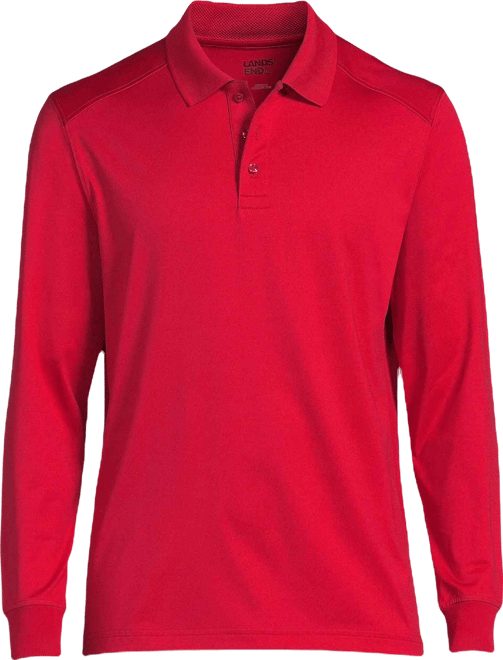 School Uniform Men's Long Sleeve Rapid Dry Polo Shirt
