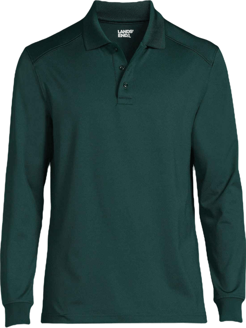 School Uniform Men's Long Sleeve Rapid Dry Polo Shirt