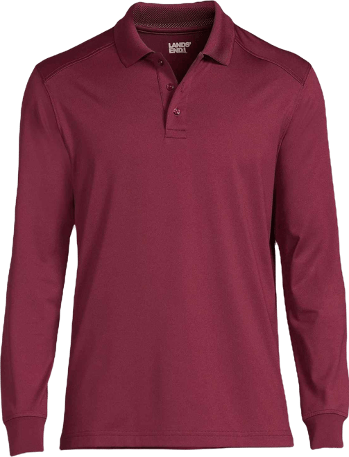 School Uniform Men's Long Sleeve Rapid Dry Polo Shirt
