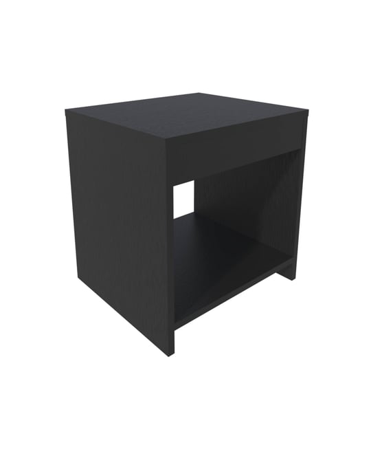 Anegam Nightstand with Open Storage, Black