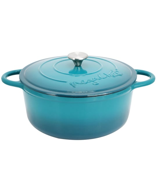 6.35 Quart Round Enameled Cast Iron Dutch Oven with Self Basting Lid