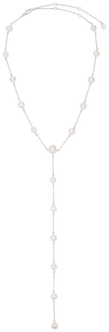 Dripping Mother of Pearl Lariat Necklace