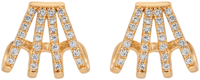 Glisten Wing Pave Earrings