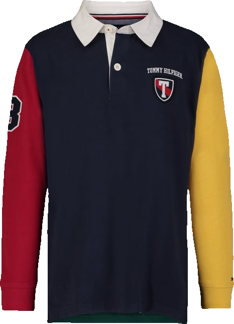 Tommy Hilfiger Mens Multicolor shops Fall Basics Colorblock Long Sleeve Polo Shirt L