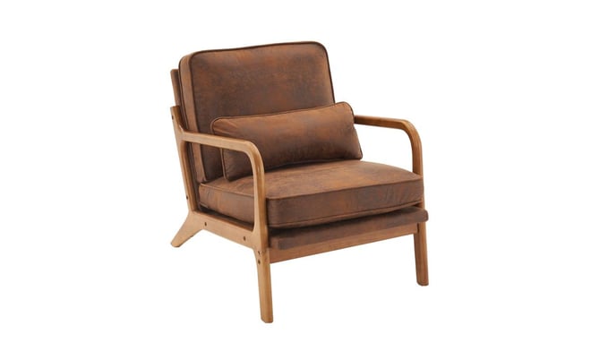 Upholstered Single Lounge Chair, Stylish Indoor Accent Chair for Living Room