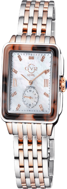 Women's Bari Tortoise Swiss Quartz Two-Tone Stainless Steel Bracelet Watch 34mm