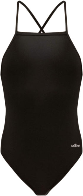 Dolfin Womens Basic Solid Tie Back Swimsuit