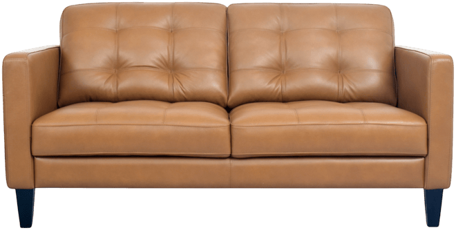 Pezley Leather Loveseat, Created for Macy's